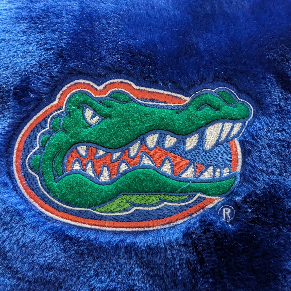 Blue Furry Gator Logo Pillow
